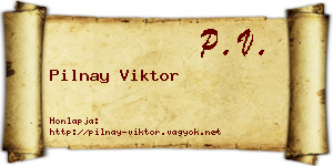 Pilnay Viktor névjegykártya